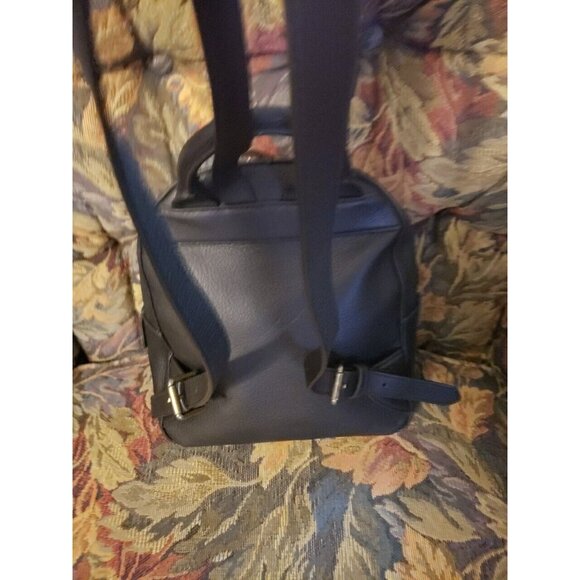 LAUREN Ralph Lauren ~ Black Pebbled Leather Small Backpack Zip Turn Lock EUC main image 7
